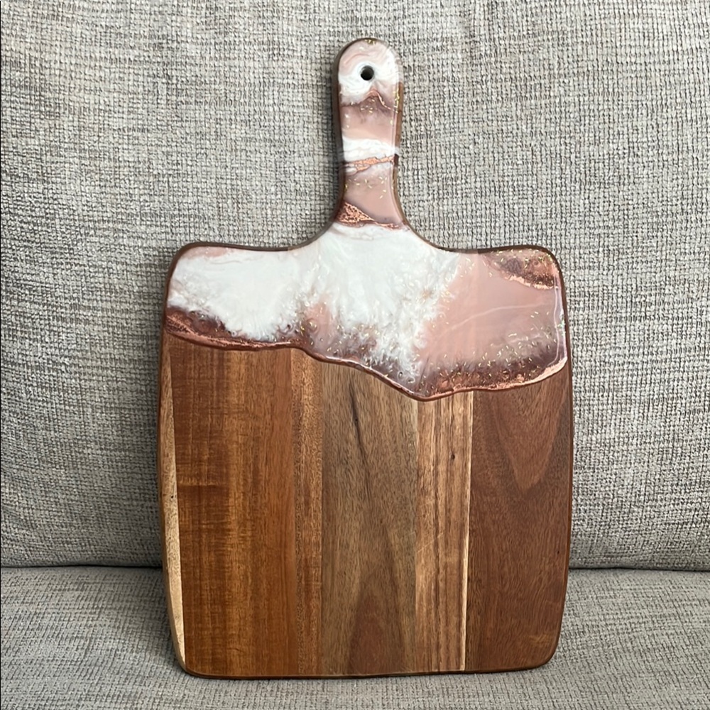 Wooden Charcuterie Board with Resin Art